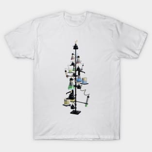 Chemistree Christmas Tree in Lab Glassware T-Shirt